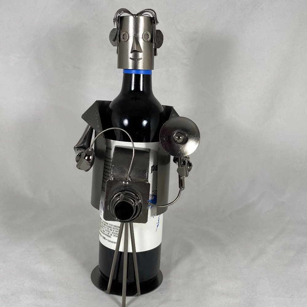 Photographer Metal Wine Bottle Holder MG2641